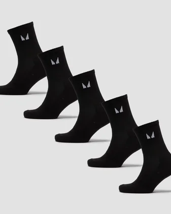 MP Unisex Crew Socks (5 Pack) - Black