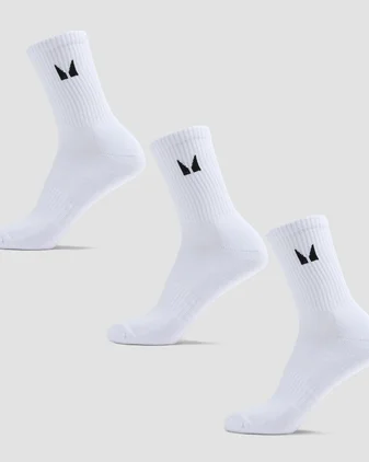 MP Unisex Crew Socks (3 Pack) - White