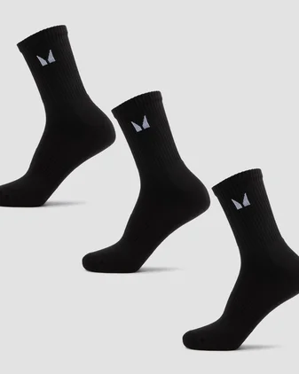 MP Unisex Crew Socks (3 Pack) - Black