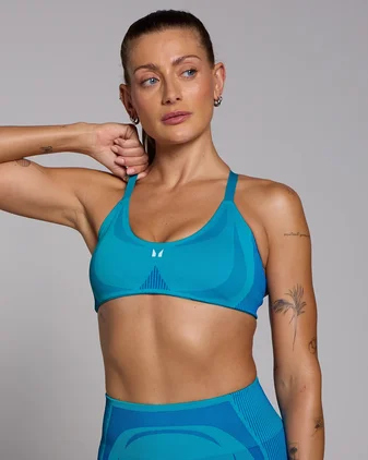 MP Women's Tempo Seamless Hybrid Sports Bra - Ocean Blue