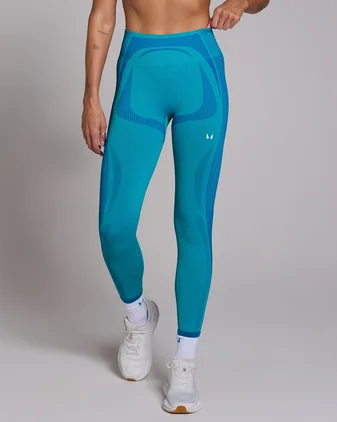 MP Women's Tempo Seamless Hybrid Leggings - Ocean Blue