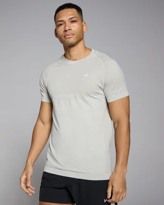 MP Men's Seamless Short Sleeve T-Shirt - Sky Grey Marl