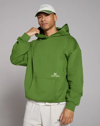 MP Retro Graphic Oversized Hoodie - Dark Pine