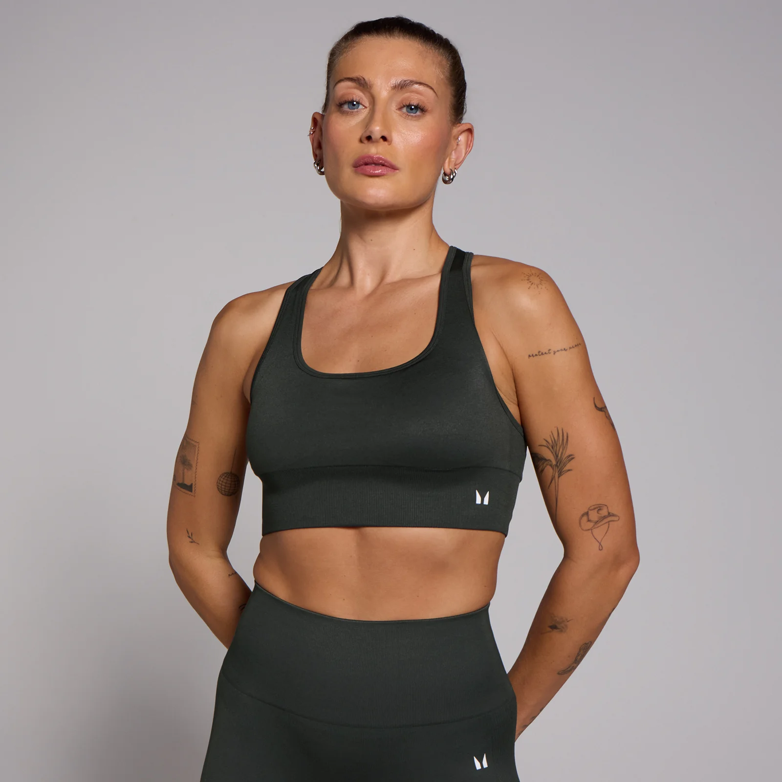 MP Women's Shape Seamless Sports Bra - Dark Shadow - M Image 1