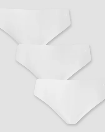 MP Women's Mid Rise No VPL Bikini Brief (3 Pack) - White