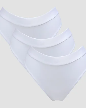 MP Women's Mid Rise Bikini Brief (3 Pack) - White