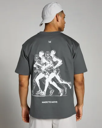 MP Velocity Ultra Jogging Graphic T-Shirt - Dark Grey