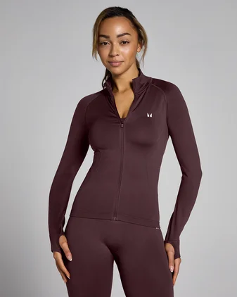 MP Women's Shape Seamless Zip Through Jacket - Fudge