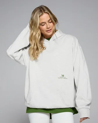MP Women's Lifestyle Oversized Hoodie - Grey Marl