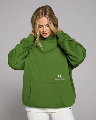 MP Retro Graphic Oversized Hoodie - Dark Pine