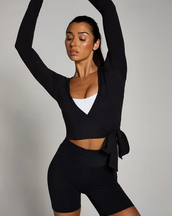 MP Women's Tempo Wrap Top - Black