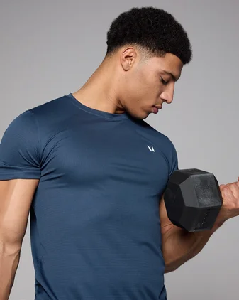 MP Men's Grid Training T-Shirt - Dark Blue