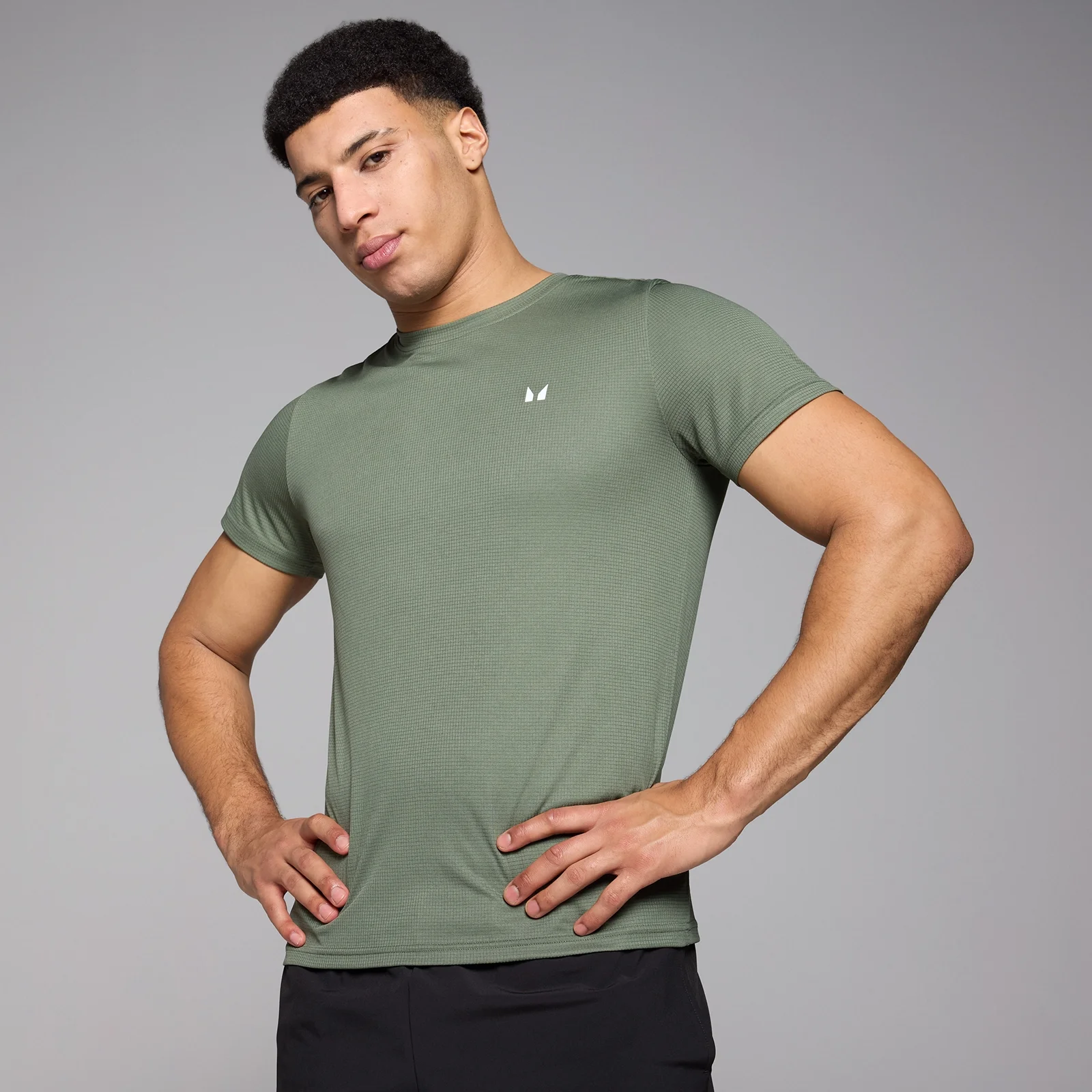 MP Men's Grid Training T-Shirt Light Khaki - Main Image