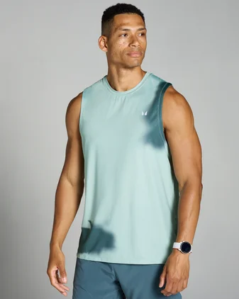MP Men's Velocity Mesh Print Tank - Grey Mist