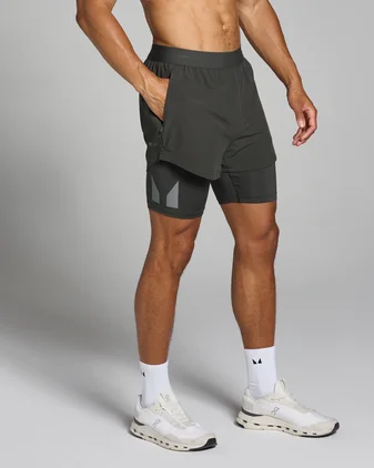 MP Men's Tempo Hybrid 2-in-1 Shorts - Night Grey