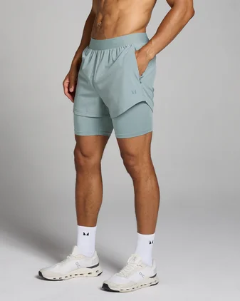 MP Men's Tempo Hybrid 2-in-1 Shorts - Lead