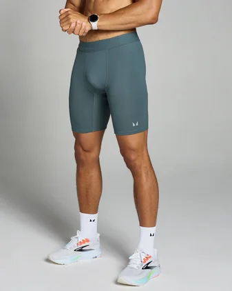 MP Men's Velocity Contrast Ribbed Baselayer Shorts - Dark Slate