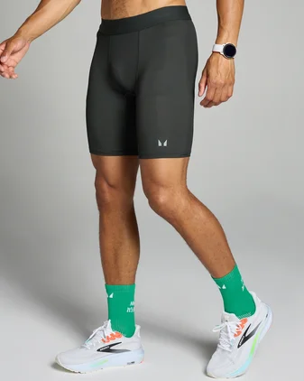 MP Men's Velocity Contrast Ribbed Baselayer Shorts - Black