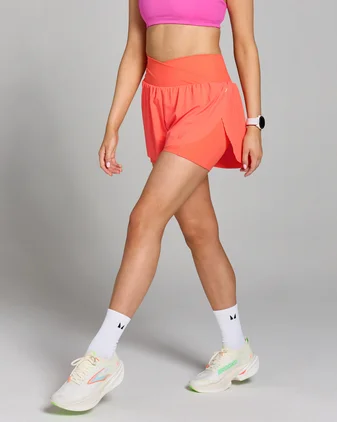 MP Women's Velocity Pleated Running Short - Amber