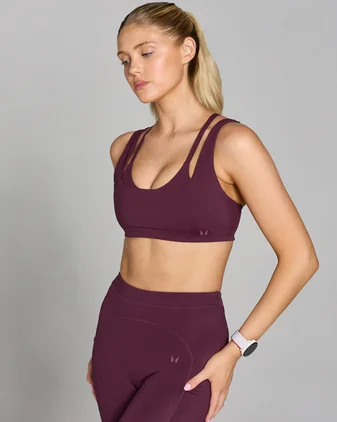 MP Women's Velocity Double Layer Sports Bra - Port