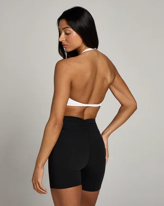 MP Women's Tempo Halterneck Open Back Sports Bra - White