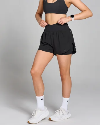 MP Women's Velocity Pleated Running Short - Black
