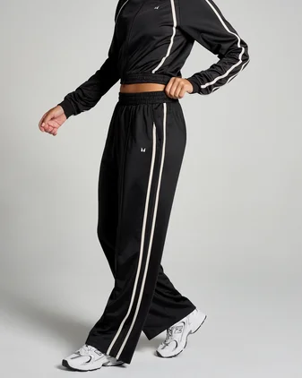 MP Women's Tricot Track Straight Leg Joggers - Black/White