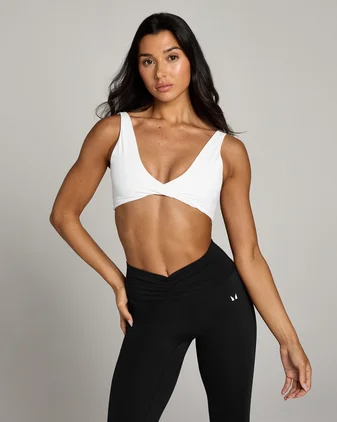 MP Women's Tempo Twist Front Sports Bra - White