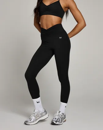 MP Women's Tempo Ruched Front Leggings - Black