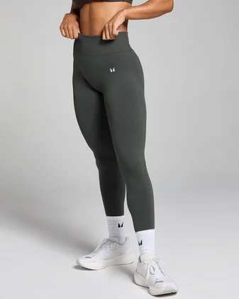 MP Women's Tempo Hybrid Mid-Rise Seamless Leggings - Night Grey
