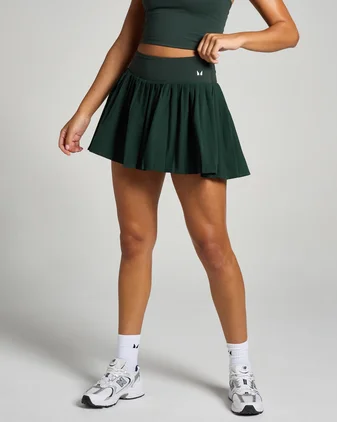 MP Women's Tempo Pleated Skort - Dark Emerald