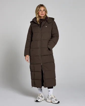 MP Women's Maxi Padded Puffer Jacket - Chocolate