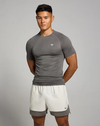 MP Men's Tempo Pillar Graphic Seamless Short Sleeve T-Shirt - Iron Grey