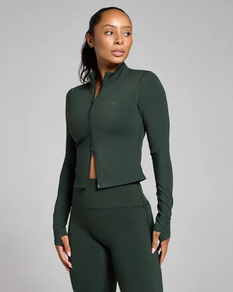 MP Women's Tempo Cropped Jacket - Dark Emerald