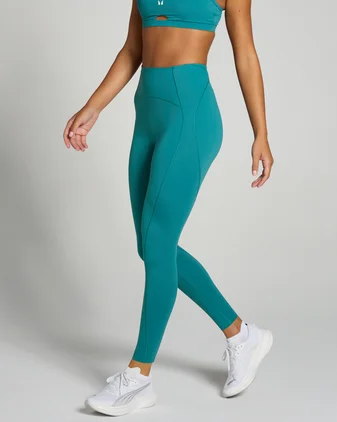 MP Women's Tempo Ultra Curved Seam Leggings - Aqua Teal