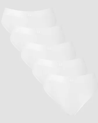MP Women's Mid Rise Thong (5 Pack) - White - White