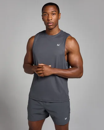 MP Men's Active Grid Training Tank Top - Dark Grey