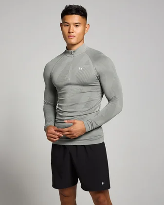 MP Men's Tempo Pillar Graphic Seamless 1/4 Zip - Storm