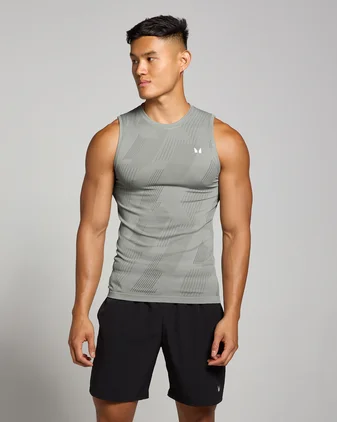MP Men's Tempo Pillar Graphic Seamless Tank - Storm