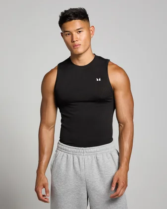MP Men's Tempo Pillar Graphic Seamless Tank - Black