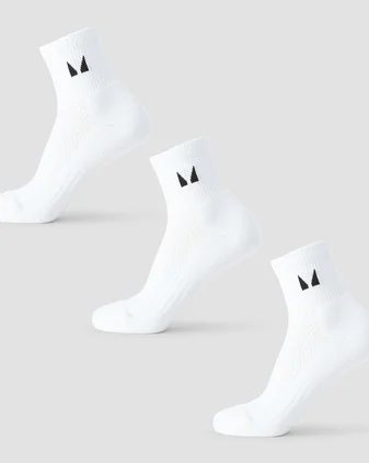 MP Running Ankle Socks (3 pack) - White