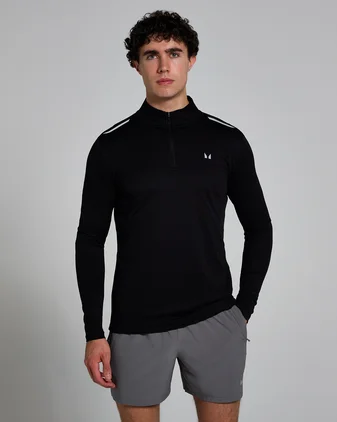 MP Men's Active Gridded 1/4 Zip - Black