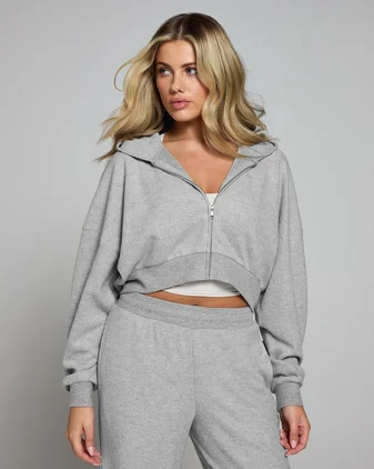 MP Women's Soft Touch Zip Through Hoodie - Grey Marl