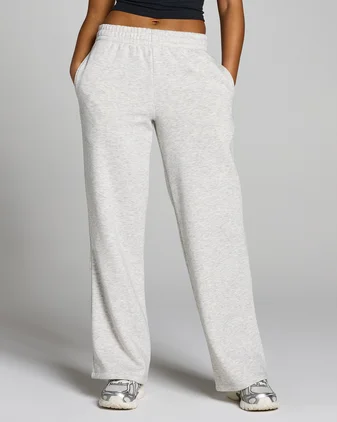 MP Women's Basics Straight Leg Joggers - Light Grey Marl