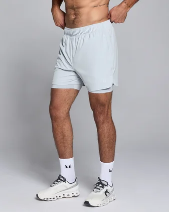 MP Men's Training 5" 2-in-1 Shorts - Pale Blue