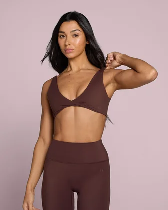 MP Women's Tempo Twist Front Sports Bra - Fudge