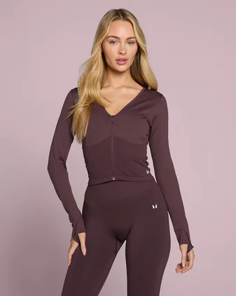 MP Women's Tempo Seamless Cropped Jacket - Fudge