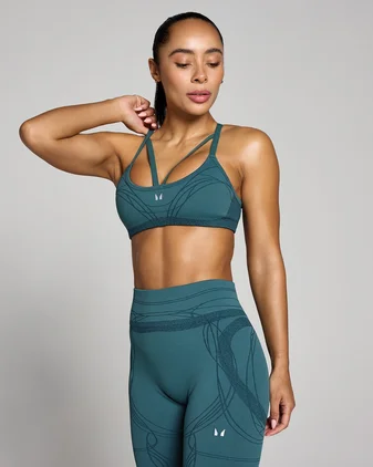 MP Women's Hybrid Strappy Sports Bra - Rich Teal