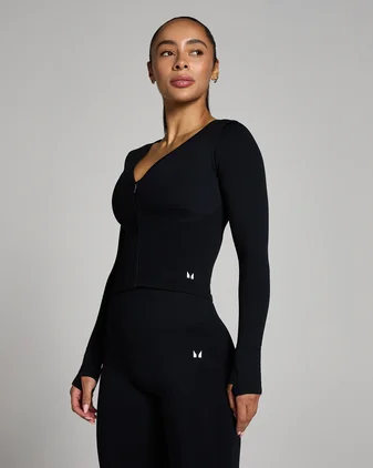 MP Women's Tempo Seamless Cropped Jacket - Black