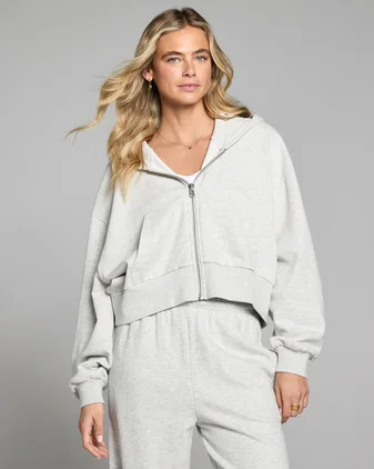 MP Women's Lifestyle Zip Through Hoodie - Grey Marl